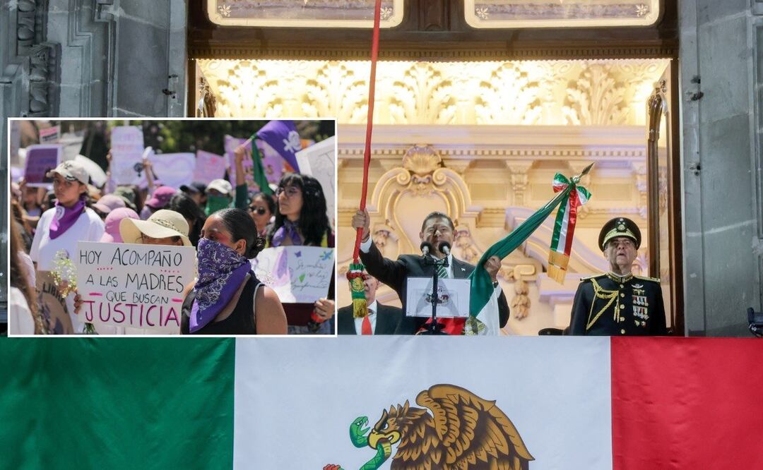 Armenta mencionó a las madres buscadoras en el Grito de Independencia | Foto: EsImagen