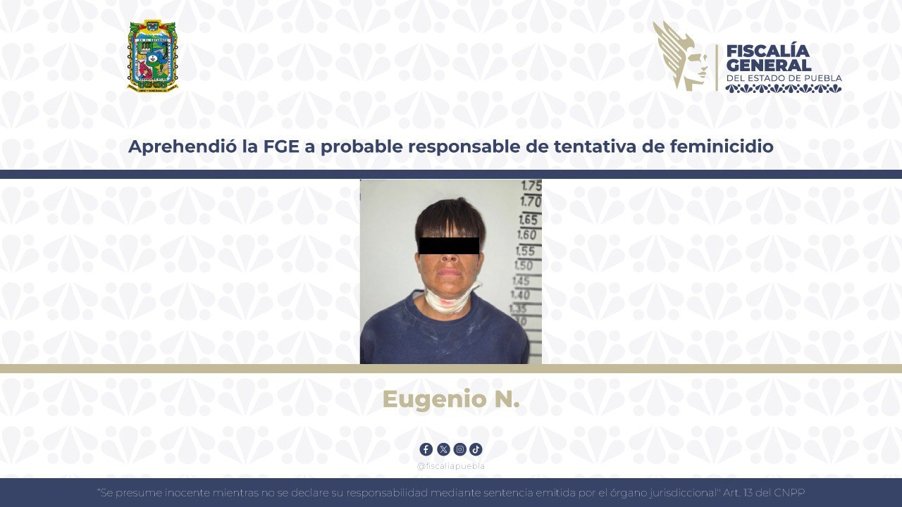 Aprehendió la FGE a probable responsable de tentativa de feminicidio