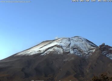 Monitoreo del volcán Popocatépetl, 20 de mayo 2021