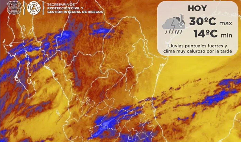 Pronóstico  de clima para Puebla,  25 de abril 2021