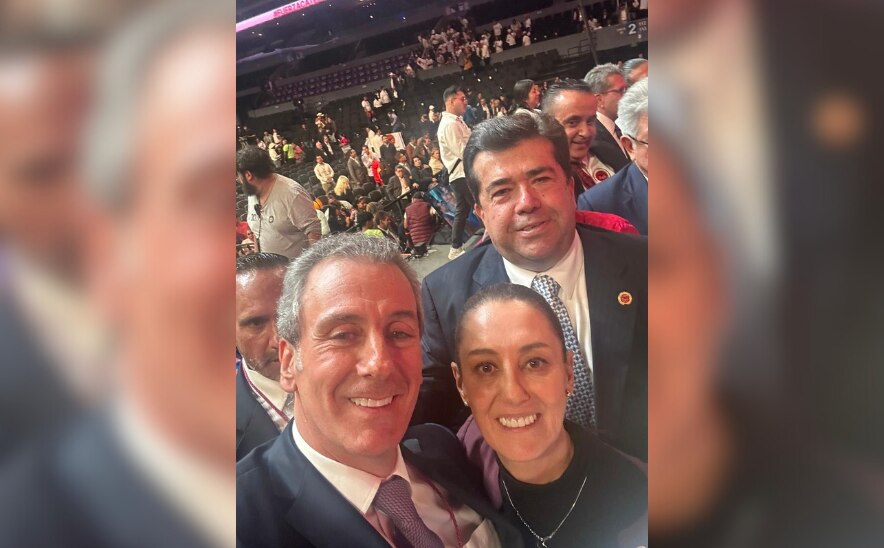 Pepe Chedraui y Claudia Sheinbaum asistieron al Congreso de la CATEM | Foto Especial para El Universal Puebla