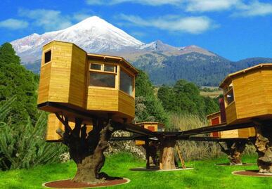 Contempla los volcanes desde estas cabañas flotantes