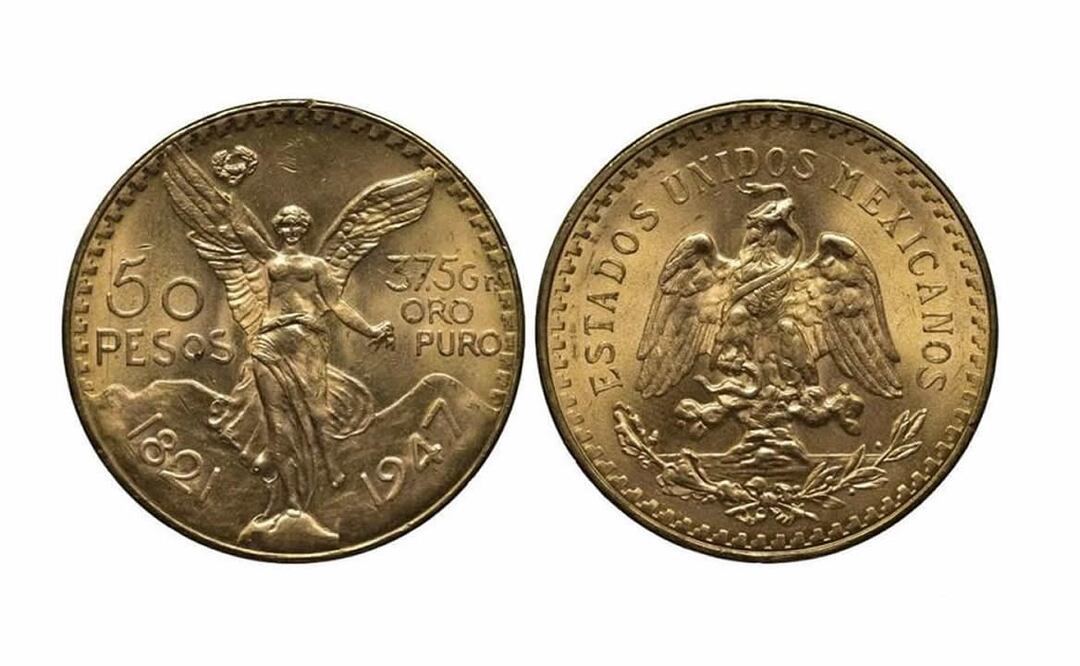 El Centenario de oro se acuñó por primera vez en 1921. Foto: Especial EL UNIVERSAL PUEBLA