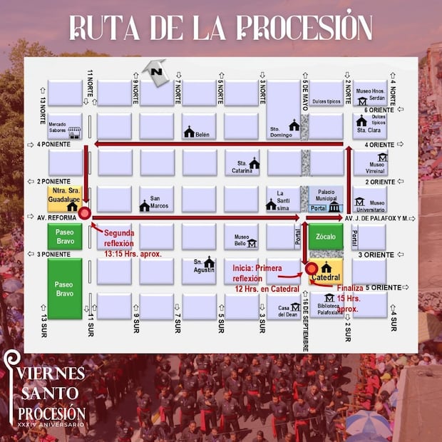 Foto: FB Procesión de Viernes Santo Puebla