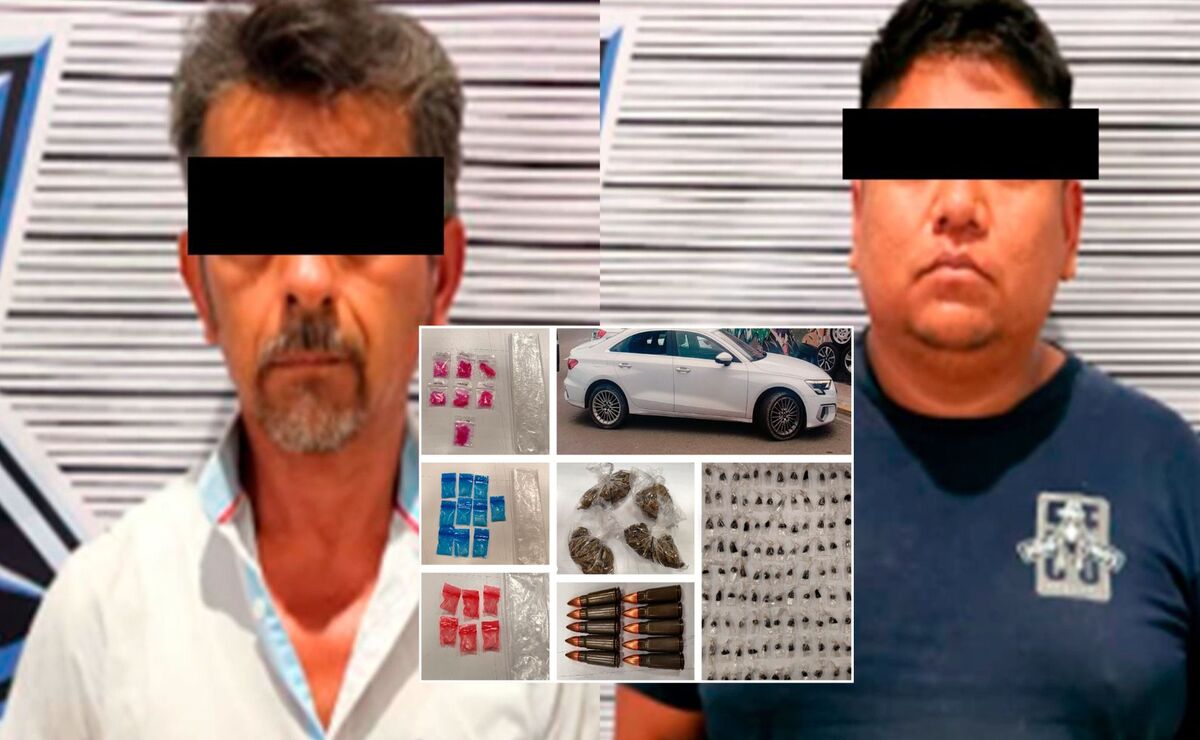 Detiene SSP a dos hombres vinculados con narcomenudeo y robo a transeúnte