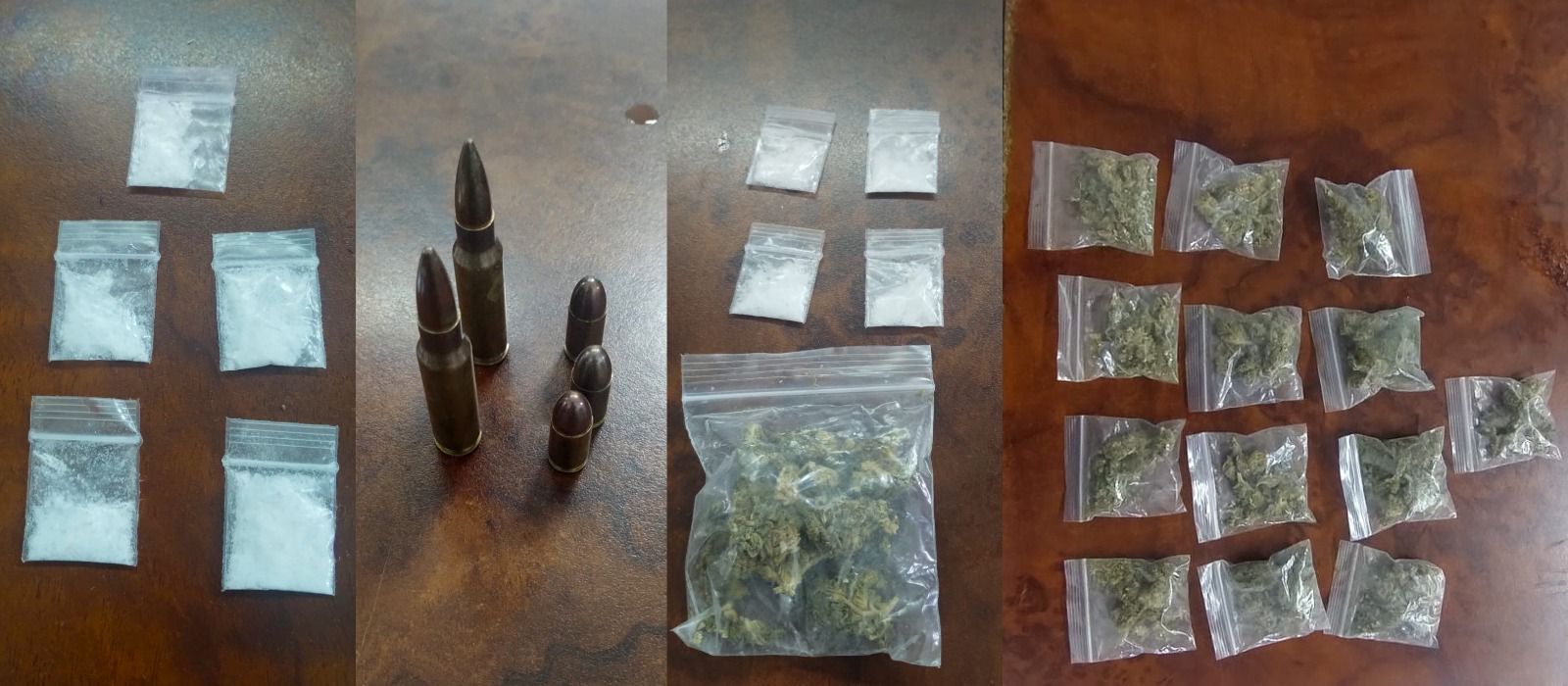 La intervención conjunta permitió el aseguramiento de cartuchos útiles de Ak-47 y posible droga | Foto: SSP
