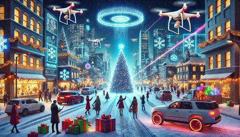 Cómo será la Navidad dentro de 10 años, según la Inteligencia Artificial