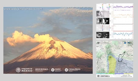 ¿Cómo amaneció hoy el volcán Popocatépetl? 18 de mayo 2021