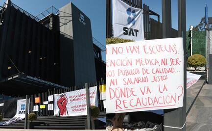 Trabajadores del SAT en Puebla se unen al paro nacional, exigen salarios dignos