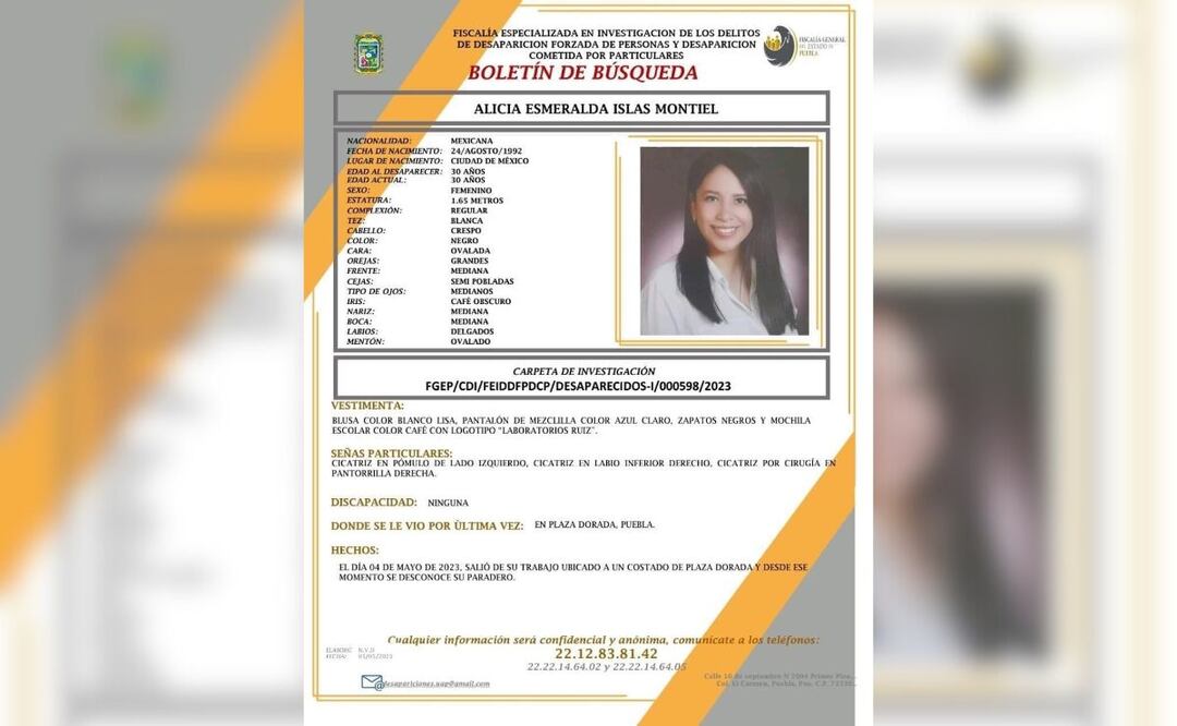 El último contacto que tuvo la familia de Alicia Islas con ella fue cuando la mujer de 30 años se dirigía a su trabajo. | Foto: Especial