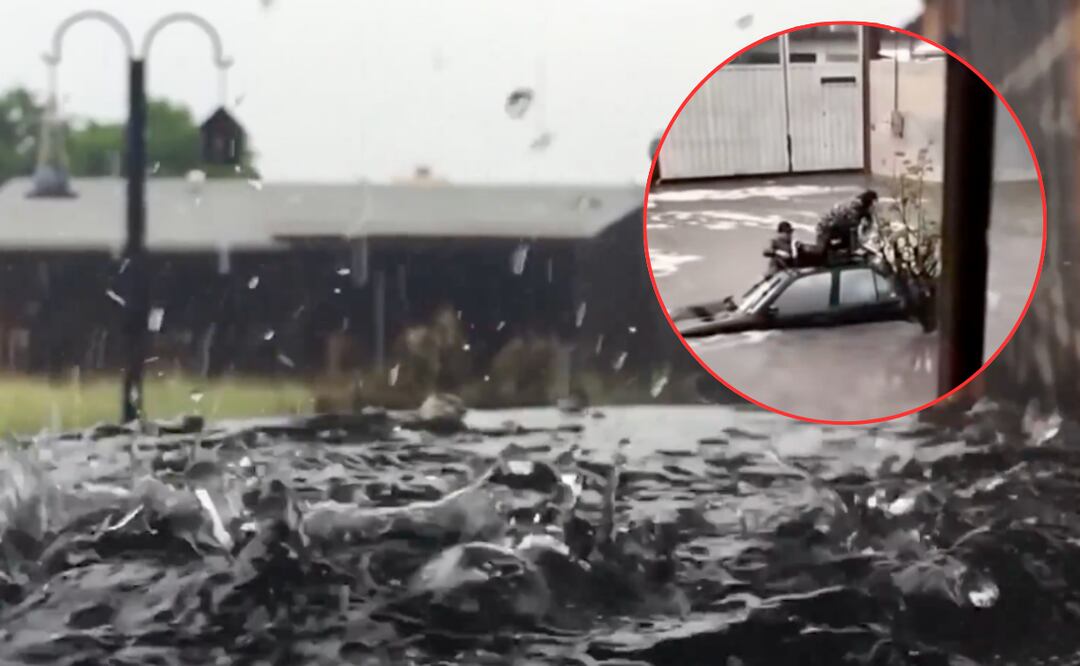 ¿Qué pasó con la pareja que se quedó atrapada en una inundación en Puebla? I Foto: Gobierno del Estado/captura de video