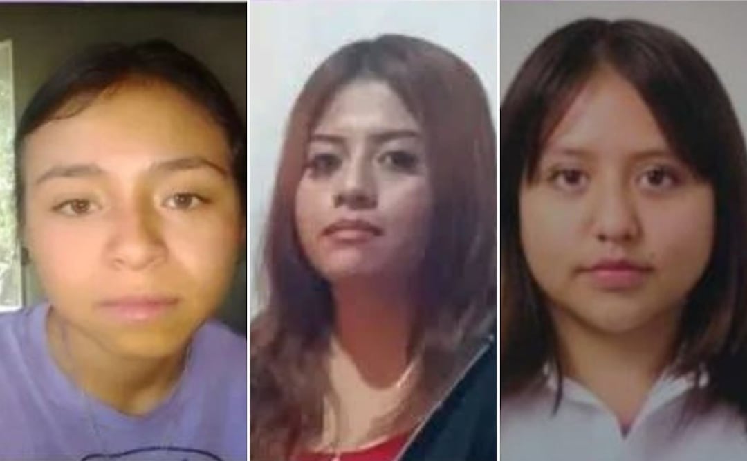 Ruth, Karla y Suiri desaparecieron entre el 25 y 27 de abril en la ciudad de Puebla | Foto: Fichas de búsqueda