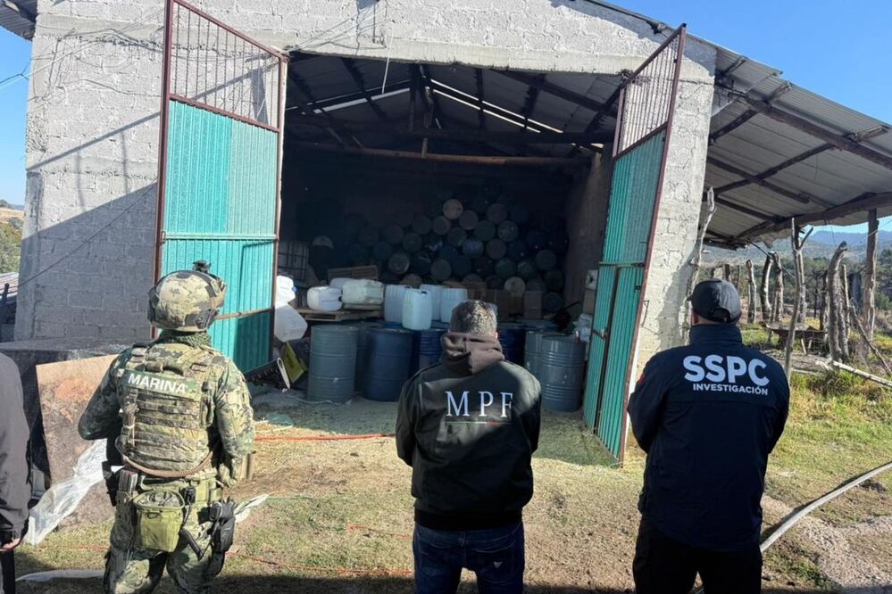 Desmantelamiento de narcolaboratorio en Tlaxcala | Foto: EsImagen