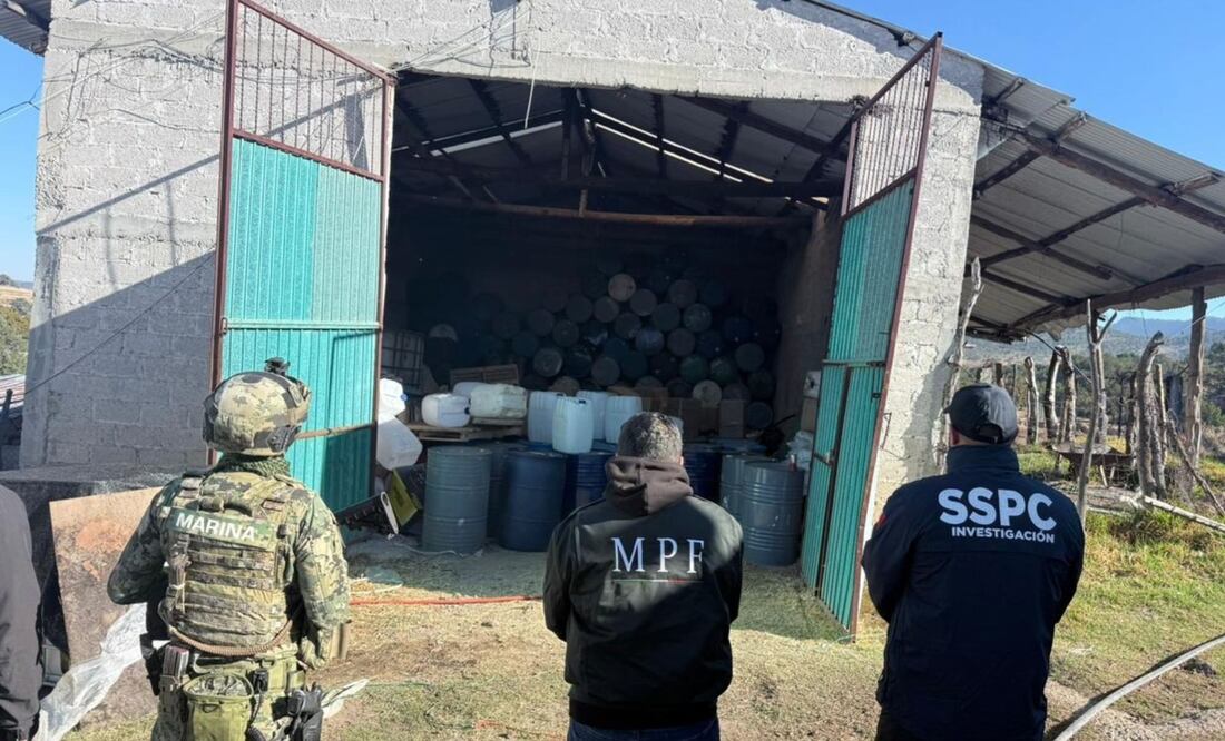 Desmantelamiento de narcolaboratorio en Tlaxcala | Foto: EsImagen