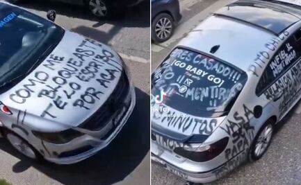 VIDEO Exhiben a infiel en Puebla, rayan su auto deportivo con frases como: dura 3 minutos