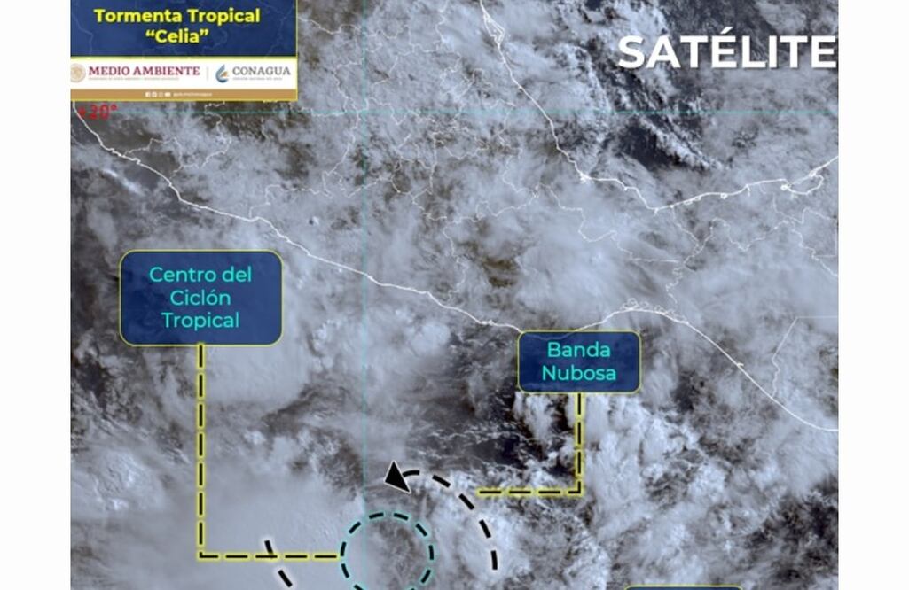 “Celia” se intensificó a tormenta tropical; provocará lluvias torrenciales en Guerrero, Oaxaca, Puebla y Veracruz