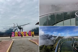 El impresionante mirador de Puebla que se pierde entre la lluvia y la neblina