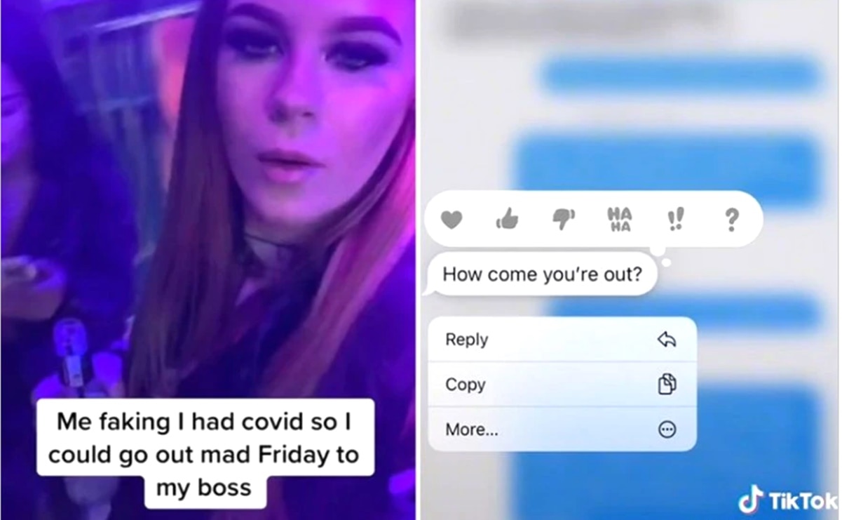 Tiktoker finge tener Covid para faltar al trabajo e ir a bailar; su jefe la descubre en plena fiesta