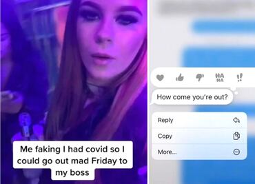 Tiktoker finge tener Covid para faltar al trabajo e ir a bailar; su jefe la descubre en plena fiesta