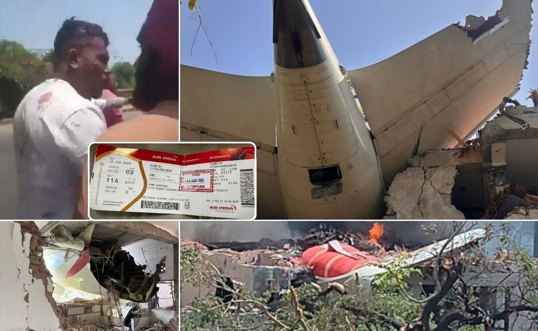 Un milagro, el británico Viswashkumar Ramesh salió a pie tras desplomarse el avión de Air India | Foto: Redes sociales