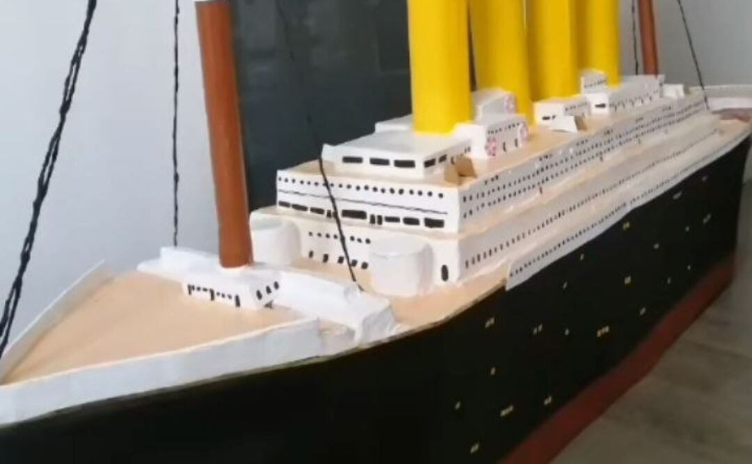Esta piñata es una de las recreaciones poblanas del Titanic | Foto: TikTok Temáticas JC