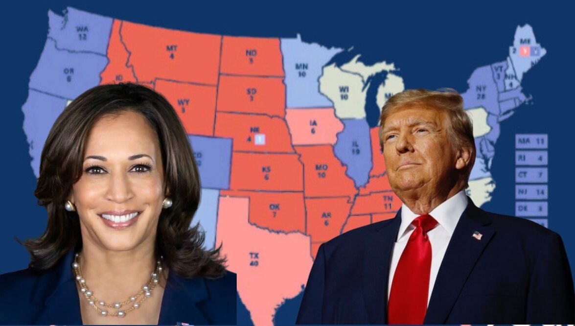 Kamala Harris y Donald Trump se disputan los votos de 7 estados columpio I Foto: El Universal Puebla