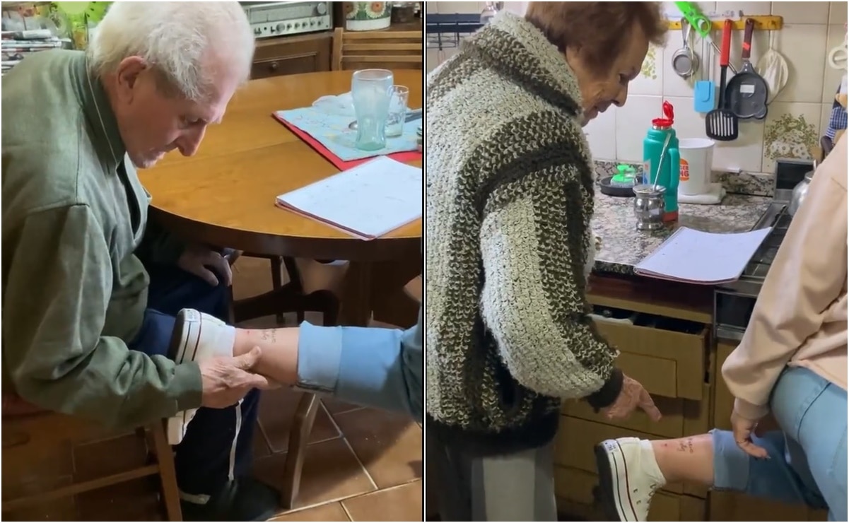 Joven se tatúa nombres de sus abuelitos y sus reacciones se viralizan