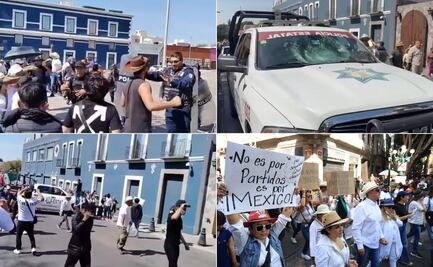 Disturbios en Casa Aguayo tras el paso de la Marcha de la Generación Z en Puebla