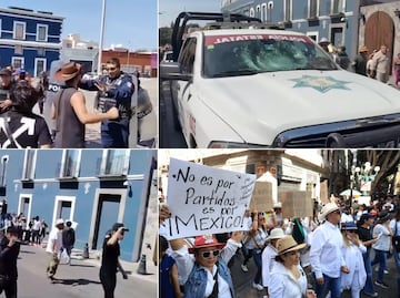 Disturbios en Casa Aguayo tras el paso de la Marcha de la Generación Z en Puebla