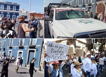 Disturbios en Casa Aguayo tras el paso de la Marcha de la Generación Z en Puebla