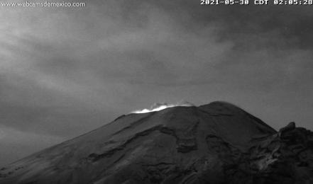 Monitoreo del volcán Popocatépetl,  31 de mayo 2021