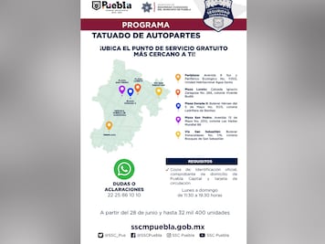 Habrá tatuado de autopartes gratuito en la capital