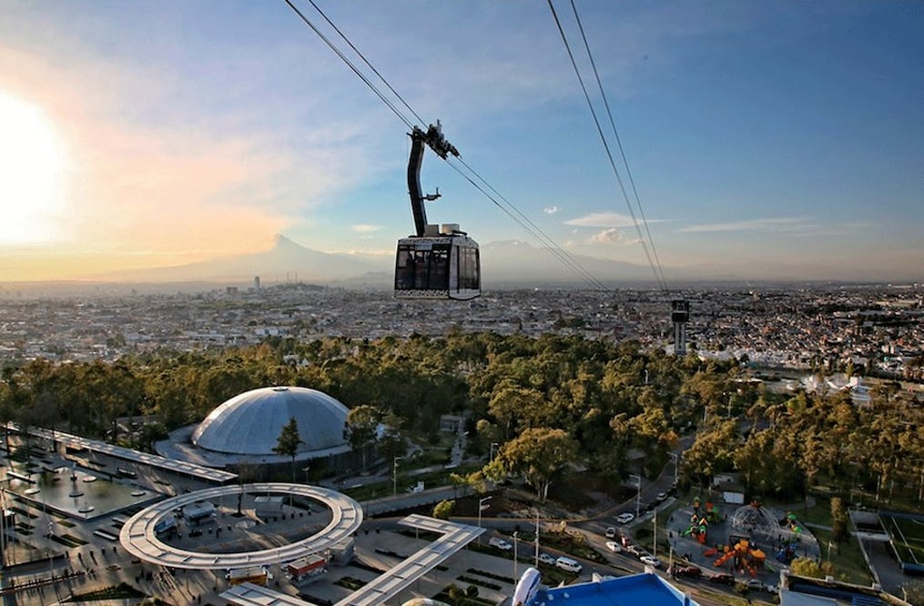 El recorrido del teleférico es de 700 metros. Foto: Gobierno de Puebla