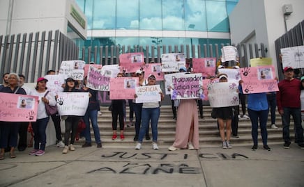 No fue suicidio, fue feminicidio: Familiares de Aline se manifiestan en la Fiscalía de Puebla