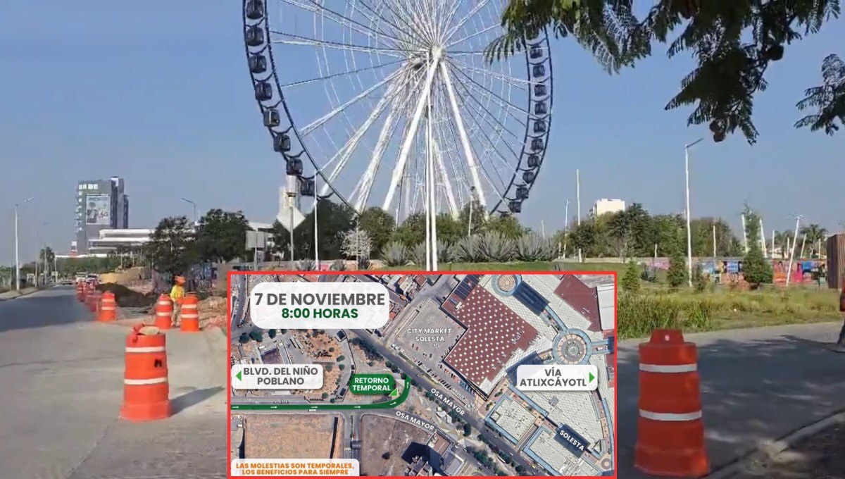 Cambia de sentido la circulación en Osa Mayor de Angelópolis