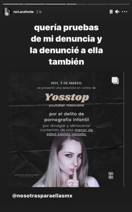 YosStop responde: "Estoy privada de mi libertad por terminología, no por ser culpable"