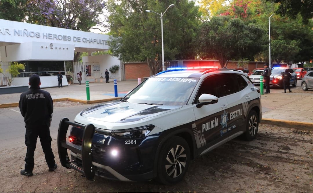 La vigilancia en instituciones educativas se robustece por aire con apoyo de un helicóptero | Foto: Gobierno de Puebla.