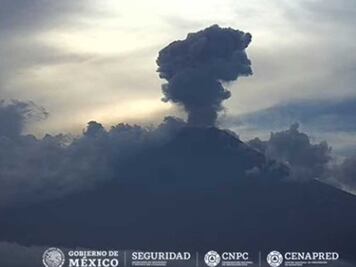 Volcán Popocatépetl mantiene actividad permanente