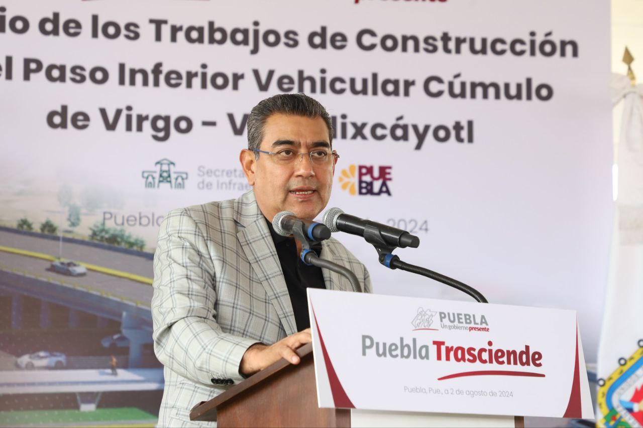 Con obras en Vía Atlixcáyotl, Sergio Salomón continúa estrategia de movilidad metropolitana
