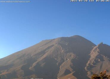 ¿Cómo amaneció el Popocatépetl? 28 de marzo 2021