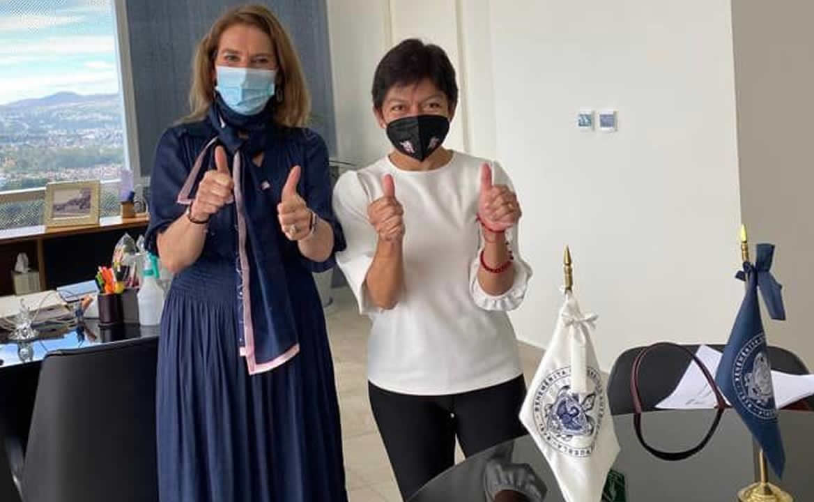 Beatriz Gutiérrez Müller se reúne con la rectora de la BUAP, Lilia Cedillo
