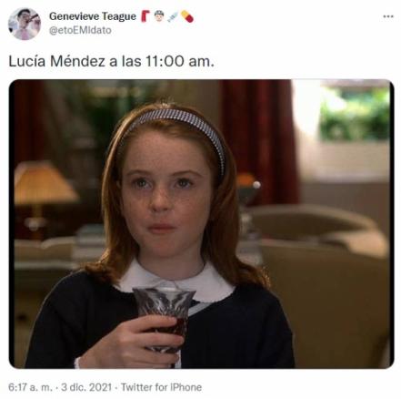 Lucía Méndez confunde el vino tempranillo con un momento del día