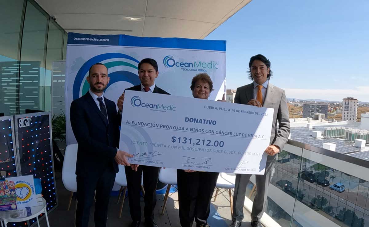 Niño enfermo de cáncer recibe donativo de Ocean Medic