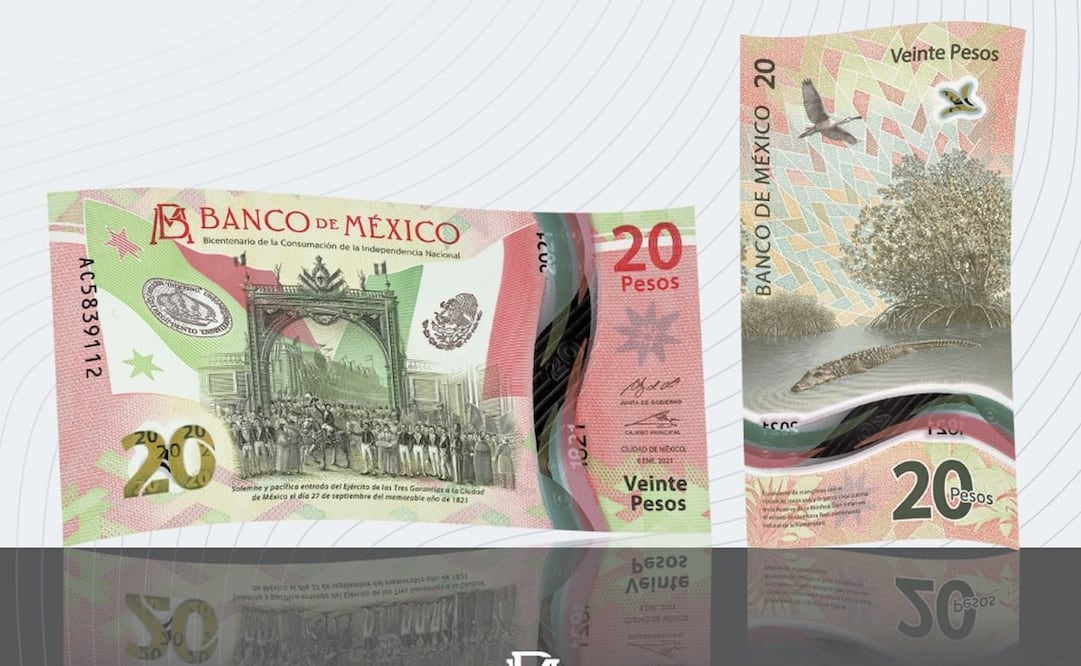 El billete de 20 pesos saldrá de circulación | Foto: Archivo El Universal