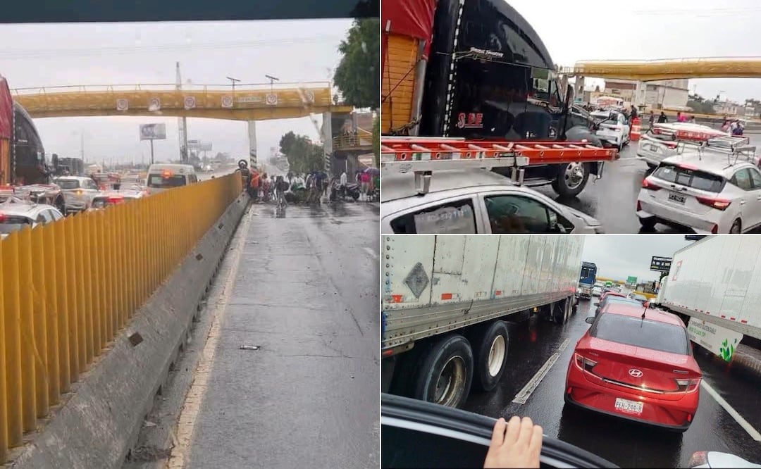 La tarde de este martes 7 de julio se reportan dos bloqueos en la autopista México-Puebla | Foto: Facebook