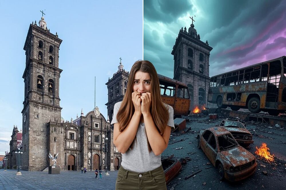 La IA imaginó cómo lucirían los lugares más icónicos de Puebla en un futuro apocalíptico | Foto: Wikipedia / Grok