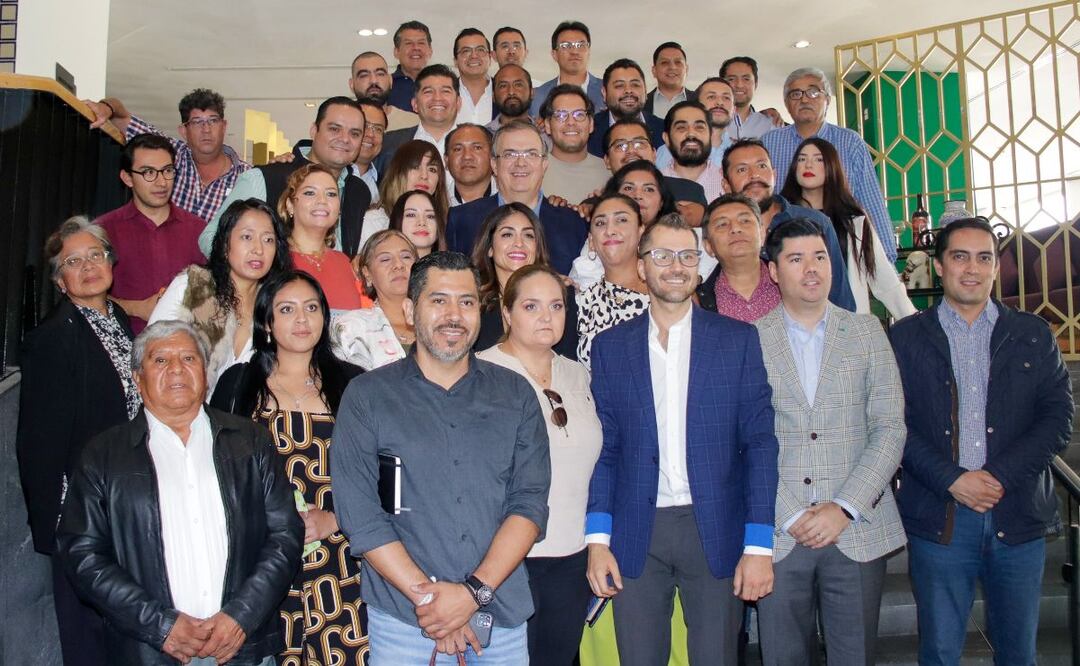 Juan Carlos Natale destaca las ventajas de Marcelo Ebrard como aspirante a la presidencia de la República | Foto: Agencia Es Imagen para El Universal Puebla