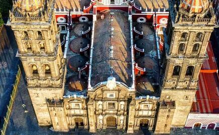 Así se ve la Catedral de Puebla desde las alturas