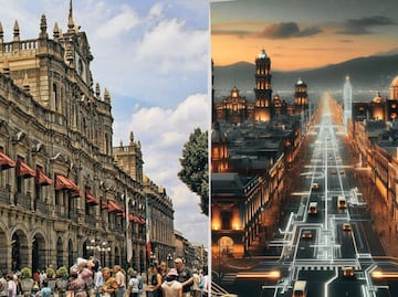 Así se verá Centro Histórico de Puebla dentro de mil años, según la Inteligencia Artificial