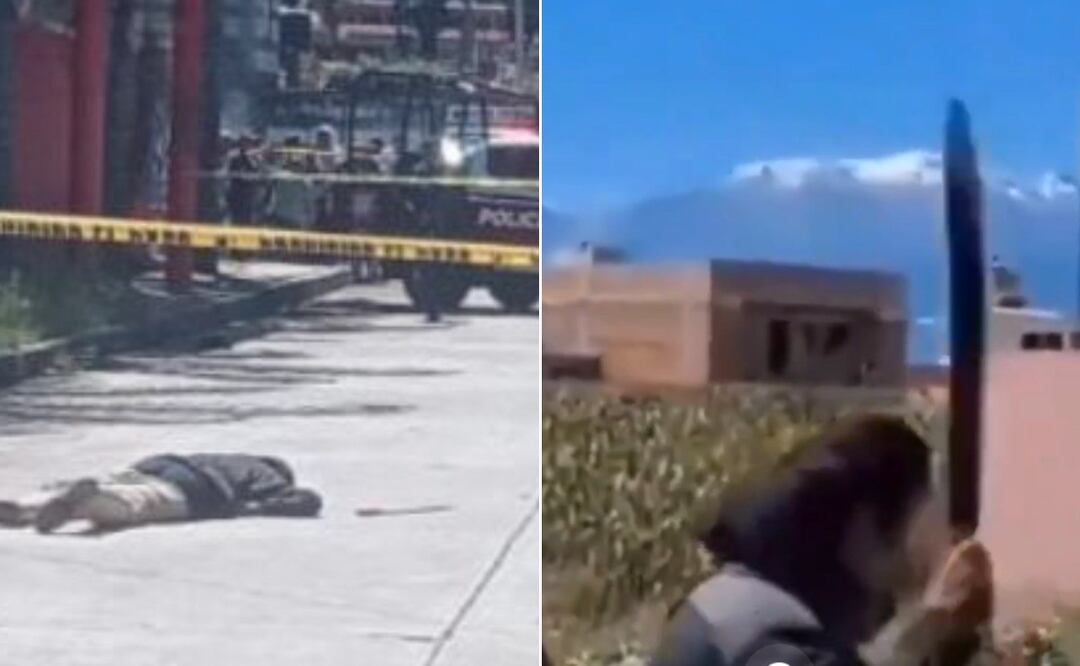 Un asaltante armado con machete fue abatido por un policía en Coronango | Foto: RRSS